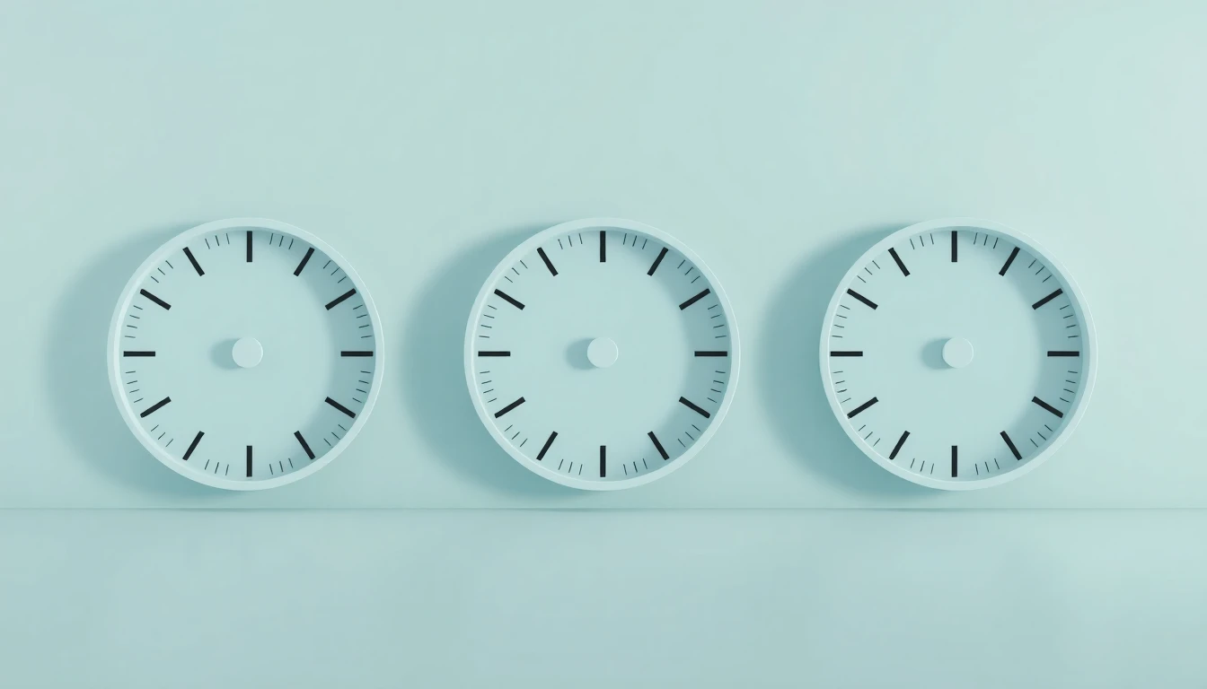 Three abstract gauge dials representing performance metrics