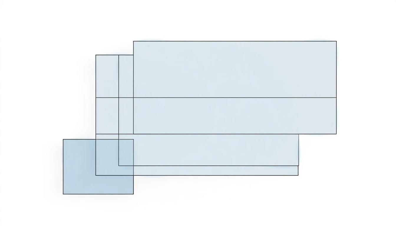 An abstract stacked layout representing page structure