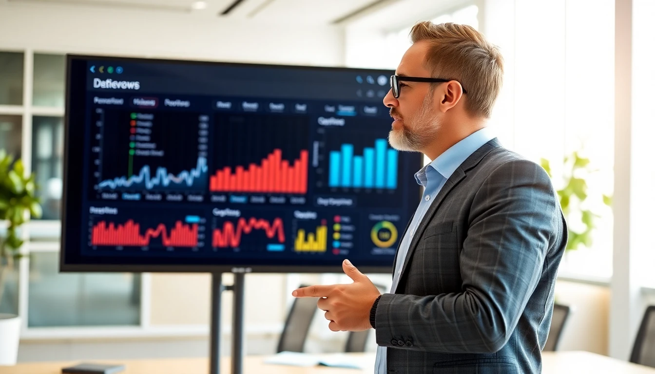A professional reviewing a monitoring dashboard